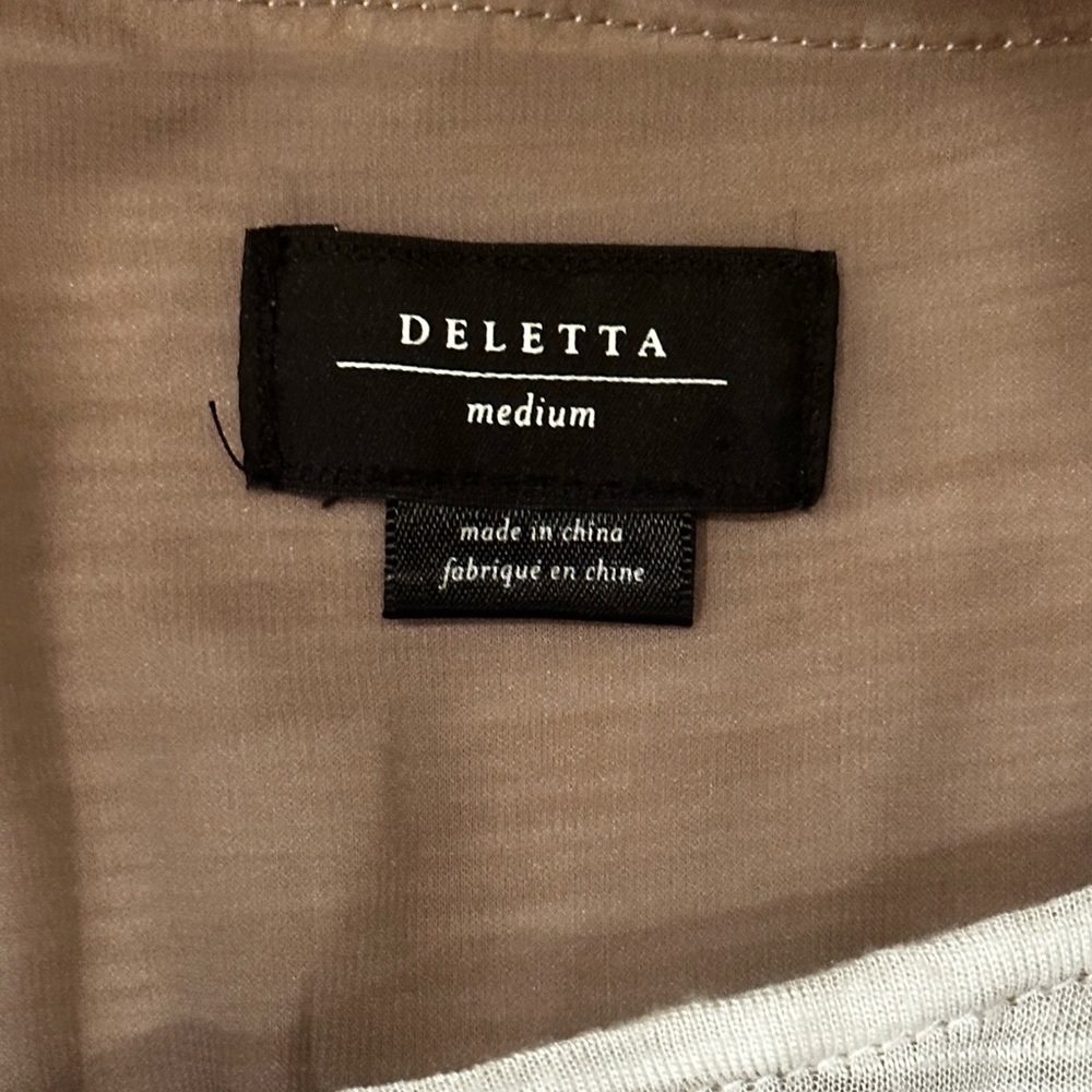 Anthro Deletta Grecian Tulip Slub Jersey Knit Maxi Dress Ivory Medium M - Picture 3 of 8
